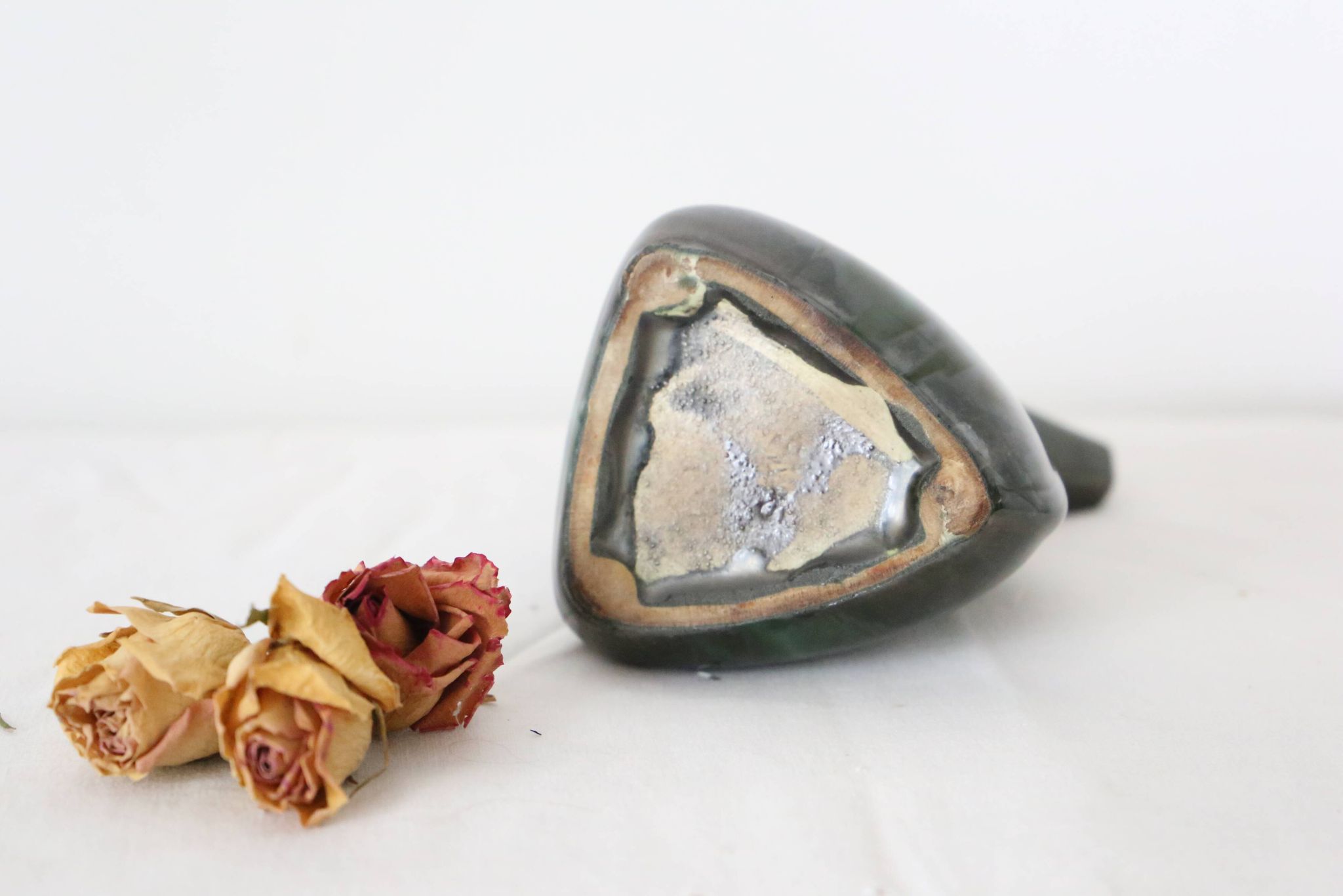 Cruche en céramique, forme cubique, vintage