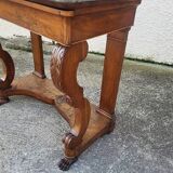 Empire restauration console with marble top in walnut from the 19th century