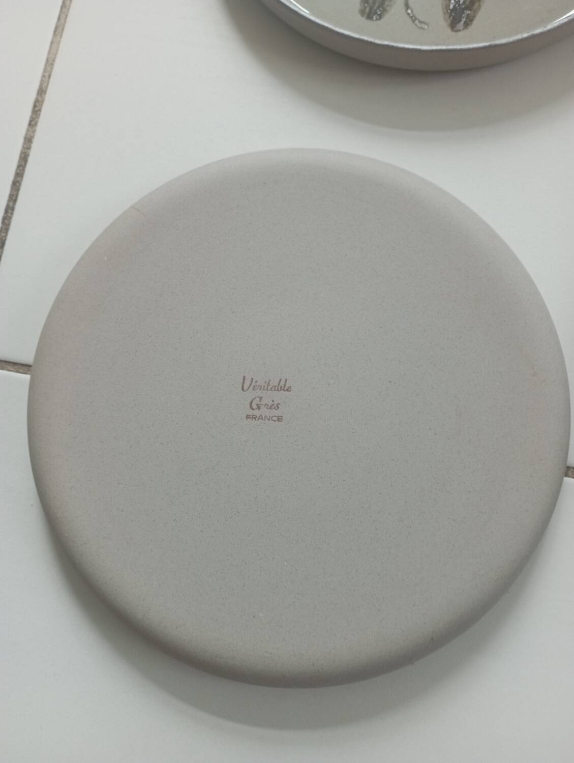 Flat plate in real France stoneware
