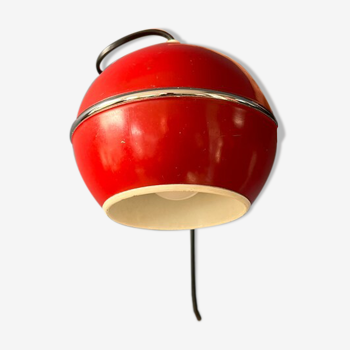 Red space-age eyeball wall lamp