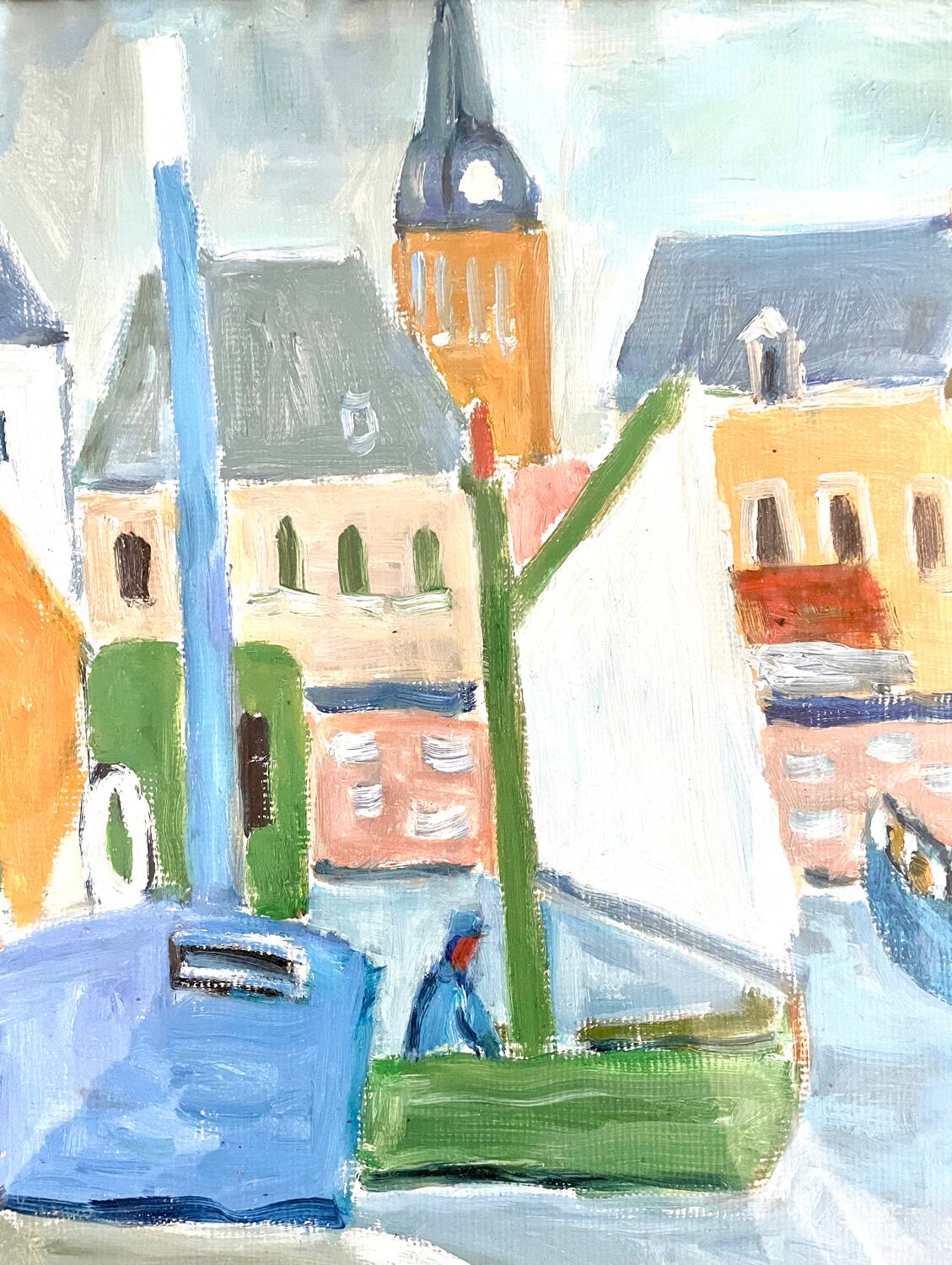 Large gouache painting “La Chaume”