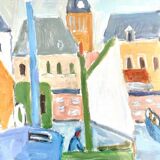 Large gouache painting “La Chaume”
