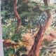 Old painting on canvas signed Bourbon.