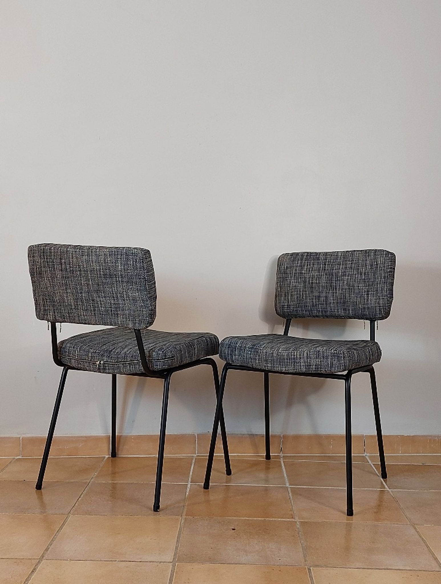 Set of 4 design chairs André Simard, Edition Airborne, French Modernism 1960s
