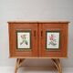 Buffet bambou refendu et rotin années 50/60