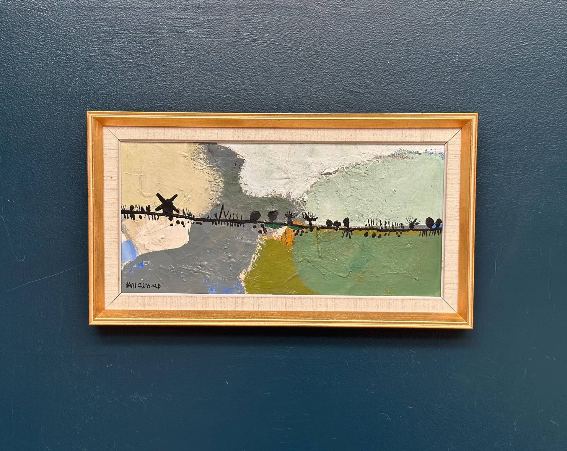 Swedish Oil on Canvas – “Kvarnvägen” by Hans Osswald – Signed