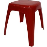 Vintage Space age plastic stool table mid century red plant stand