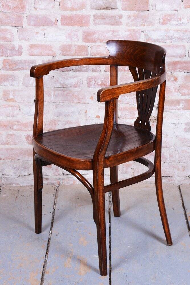 Art Deco Beech Armchair from Fischel, Slovakia, 1900s