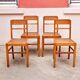 Série de 4 chaises bistrot en bois