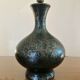 Lamp foot in gray ceramic speckled with green 50s 60s