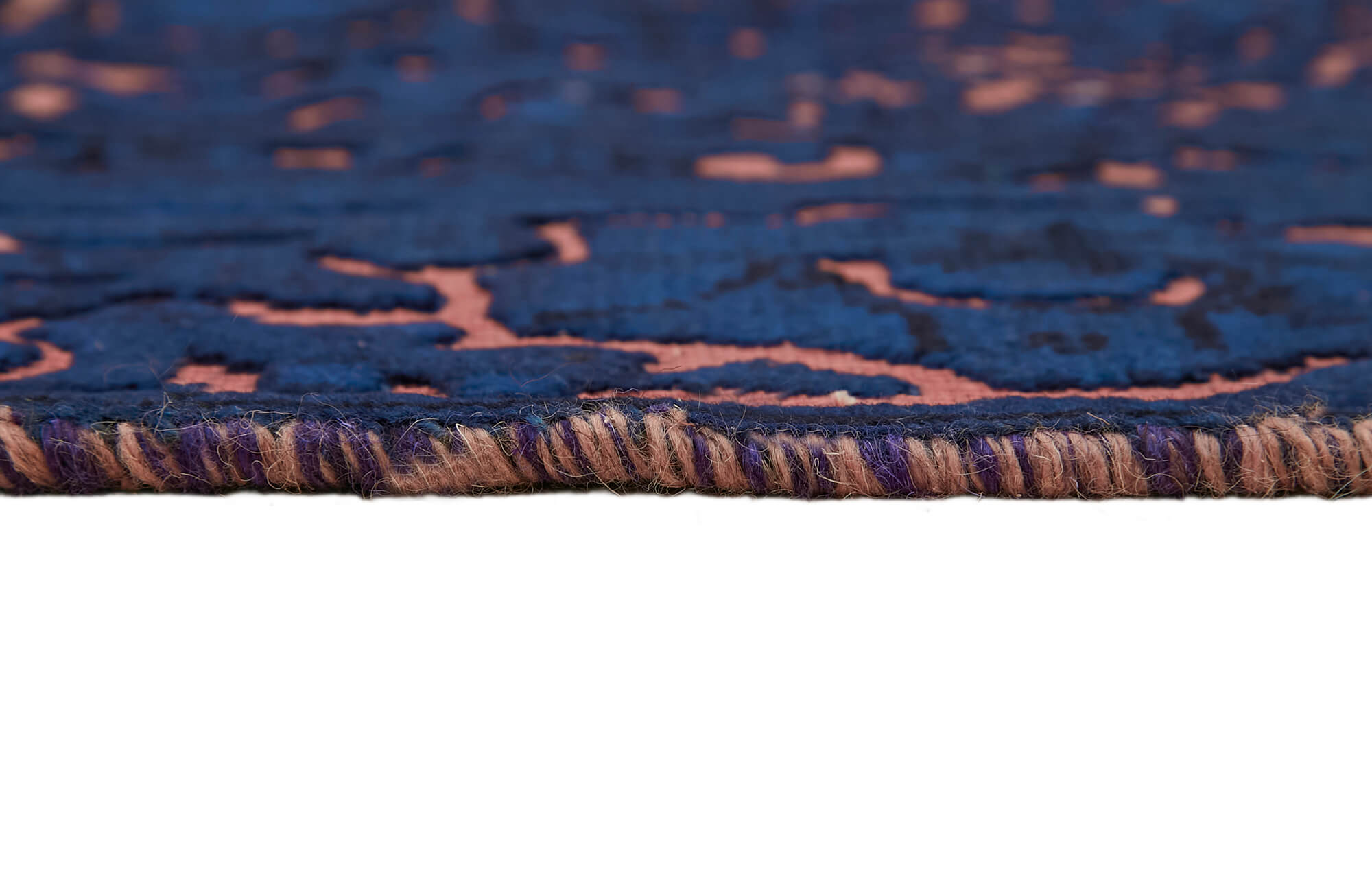 Hand-knotted persian vintage 1970s 190 cm x 275 cm blue wool carpet