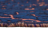 Hand-knotted persian vintage 1970s 190 cm x 275 cm blue wool carpet