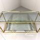 Brass & Bevelled Glass Two Tier Console Table 1970’s