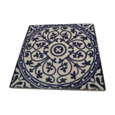 Dessous de plat carreau de faience de Gien couleur bleu