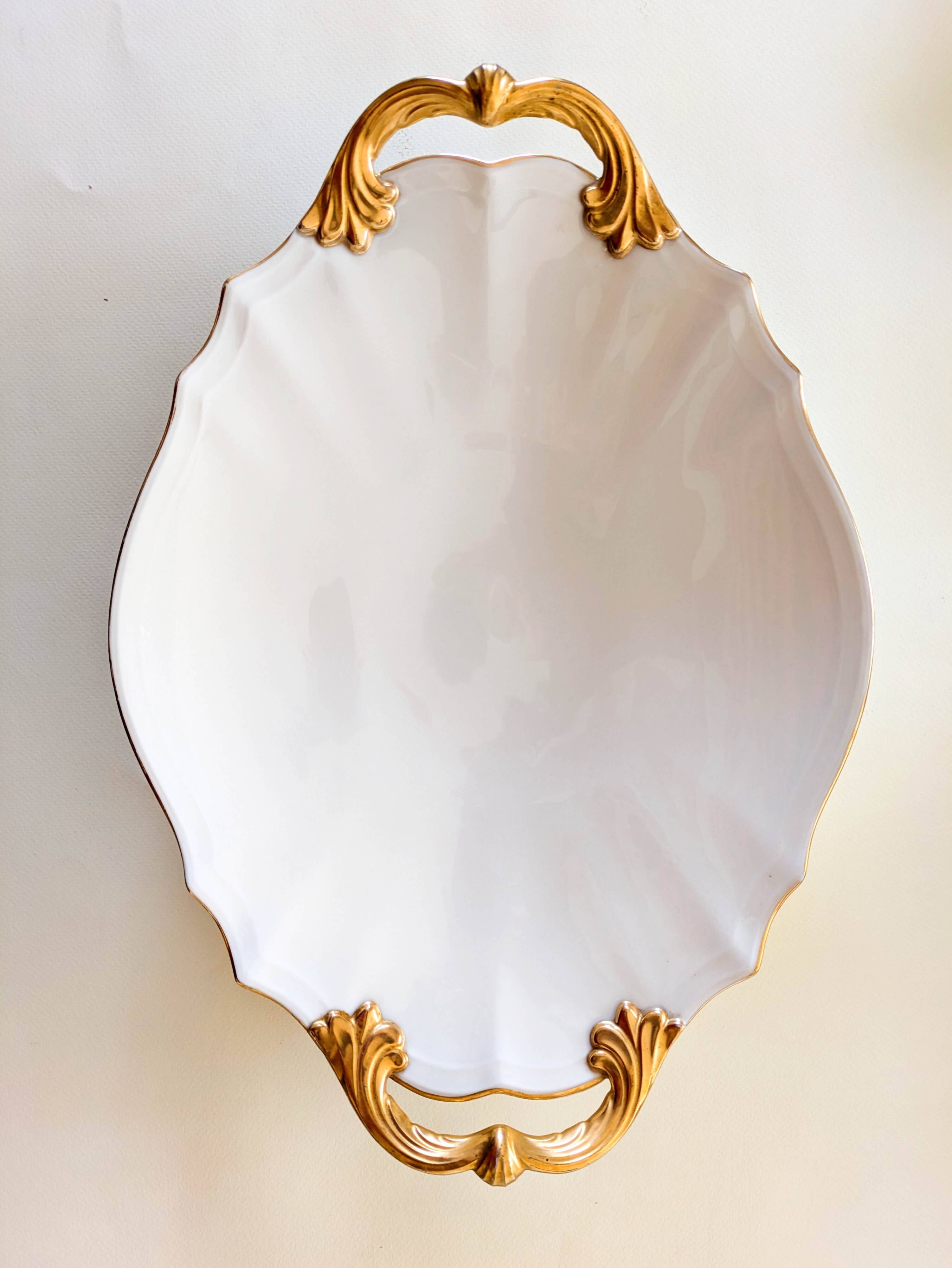 Large oval dish Lenox 24 carat gold L42cm