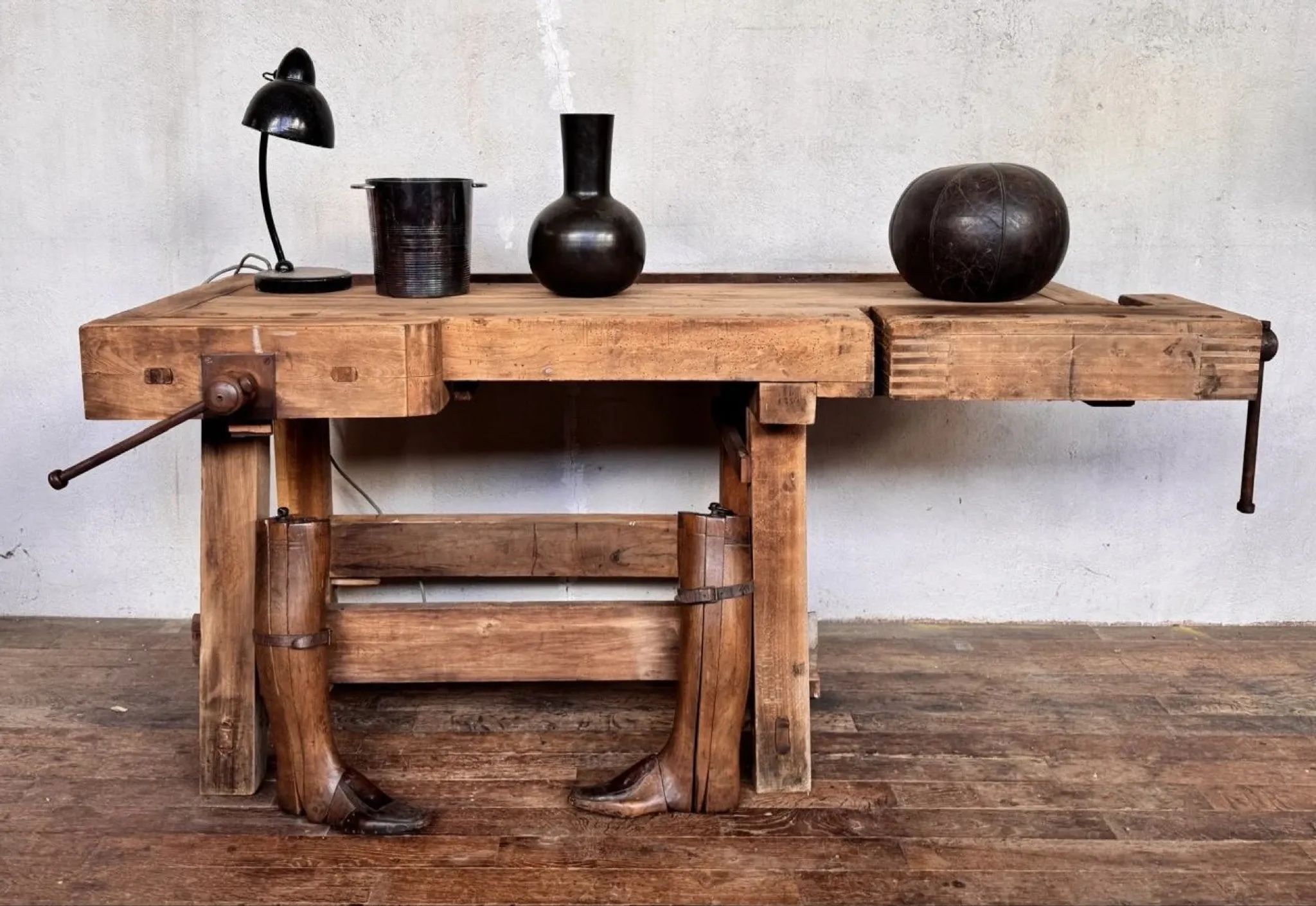 Old small carpenter's workbench from the 1920s.