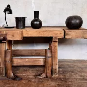Old small carpenter's workbench from the 1920s.