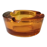 Vintage amber glass ashtray