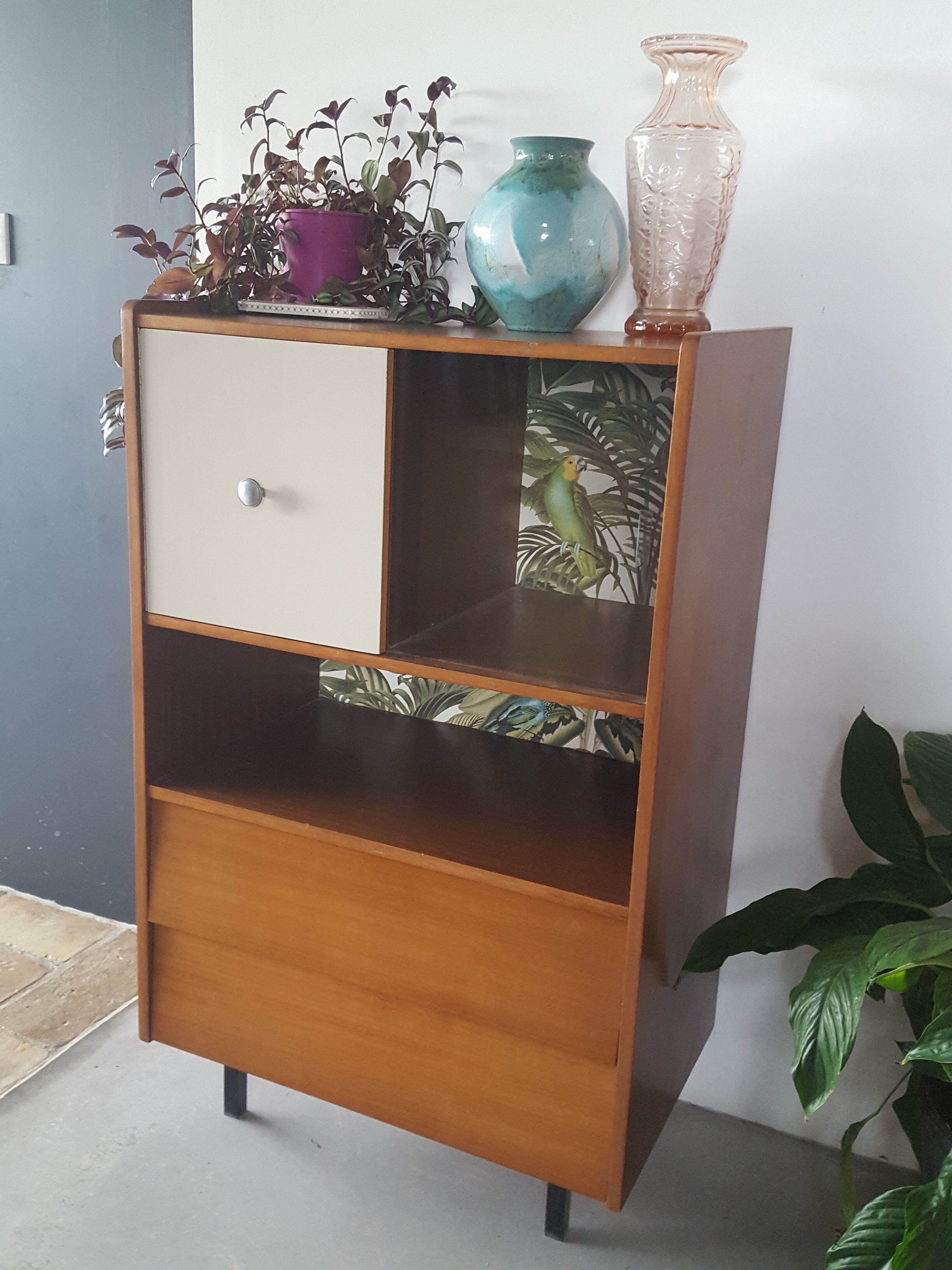 Meuble de rangement années 50 jungle
