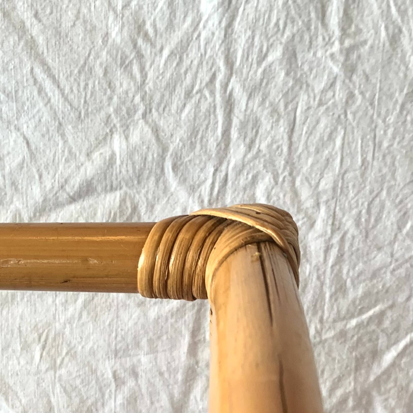 Vintage rattan and bamboo chest of drawers