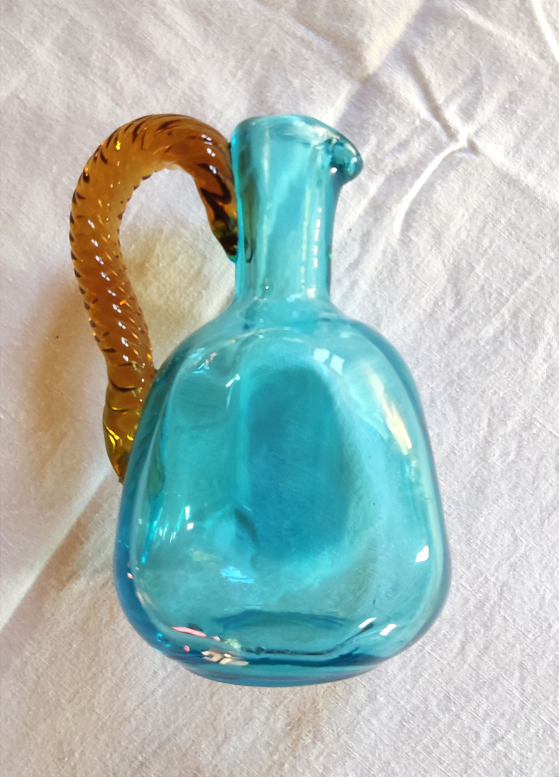 2 antique glass pitchers Georges Sand