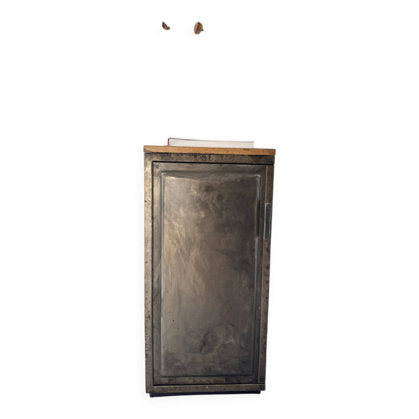 Meuble placard et tiroir en métal et bois