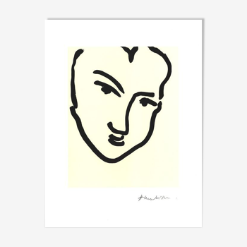 Matisse after Nadia with a pointed chin 1994 Lithograph on strong paper