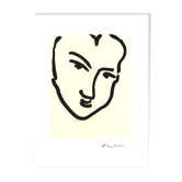 Lithographie sur papier fort Matisse d'après Nadia au menton pointu 1994