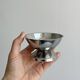 Set of 6 stainless steel footed bowls