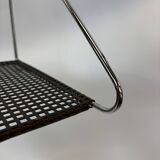 Vintage Wall rack Pilastro by Tjerk Reijenga black perforated 1960