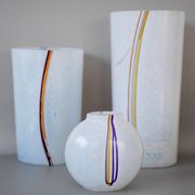 Glass vases by Vallien for Kosta Boda, set of 3