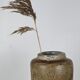 Vase en grès pyrité à décor de vagues scarifiées - Années 70