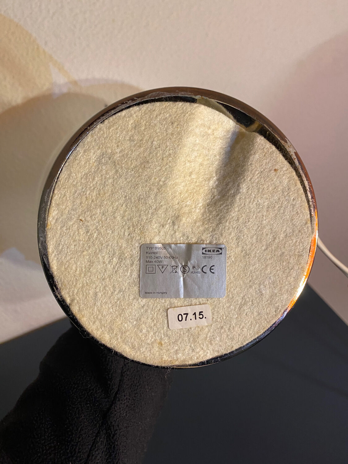 Mushroom lamp Ikea vintage kvintol 1970s