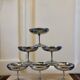 Lot de 6 coupes à dessert vintage en inox