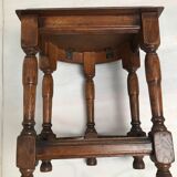 Tabouret de ferme demi lune vintage