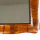 Square Biedermeier Carved & Scalloped Walnut Wall Mirror, Vienna, ca. 1850