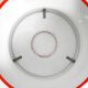 Large original 1960s red Bumling ceiling lamp by Anders Pehrson for Ateljé
