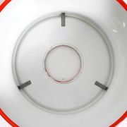 Large original 1960s red Bumling ceiling lamp by Anders Pehrson for Ateljé