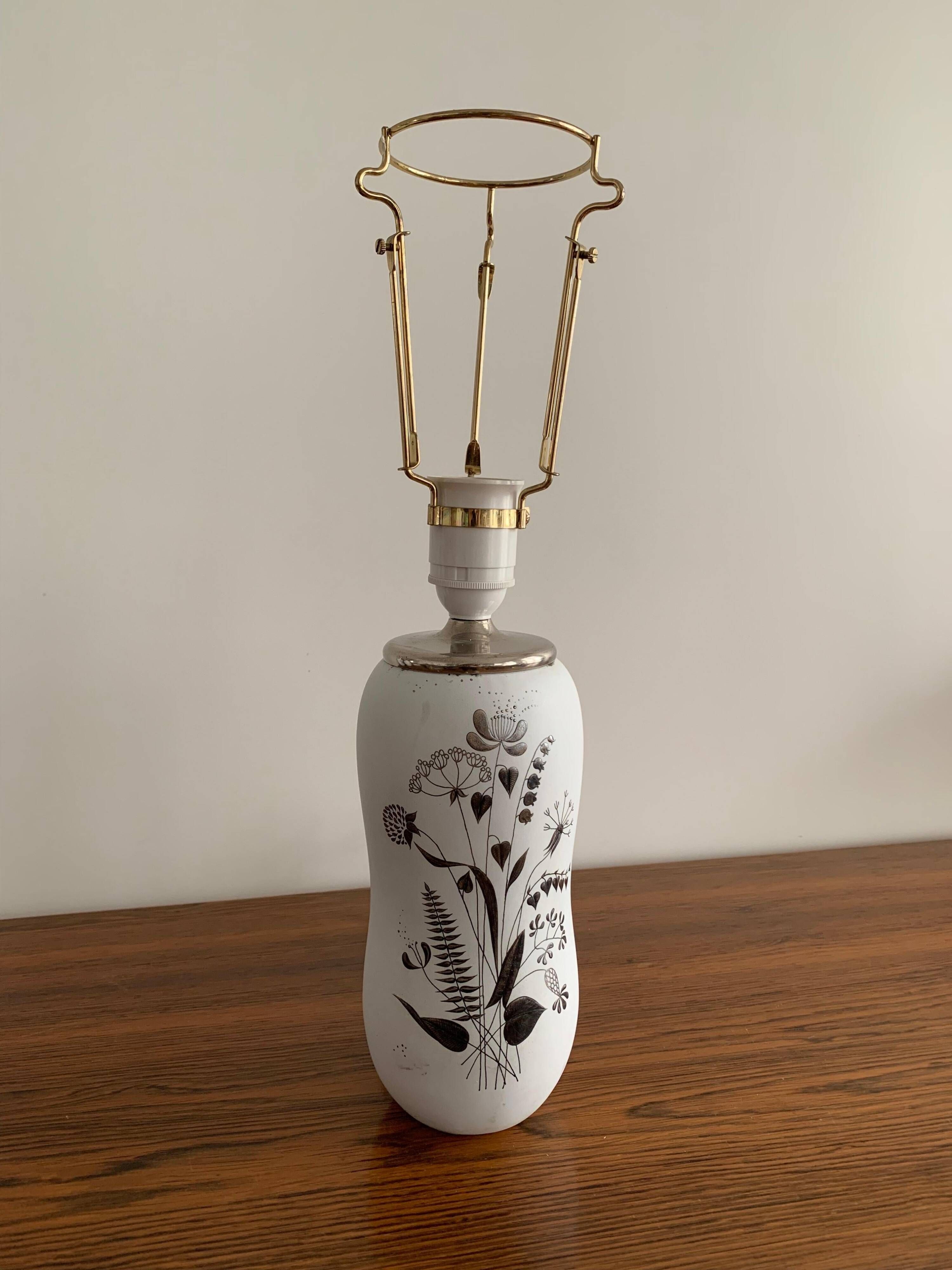 Stig Lindberg Grazia for Gustavsberg Swedish desk lamp signed, 1960