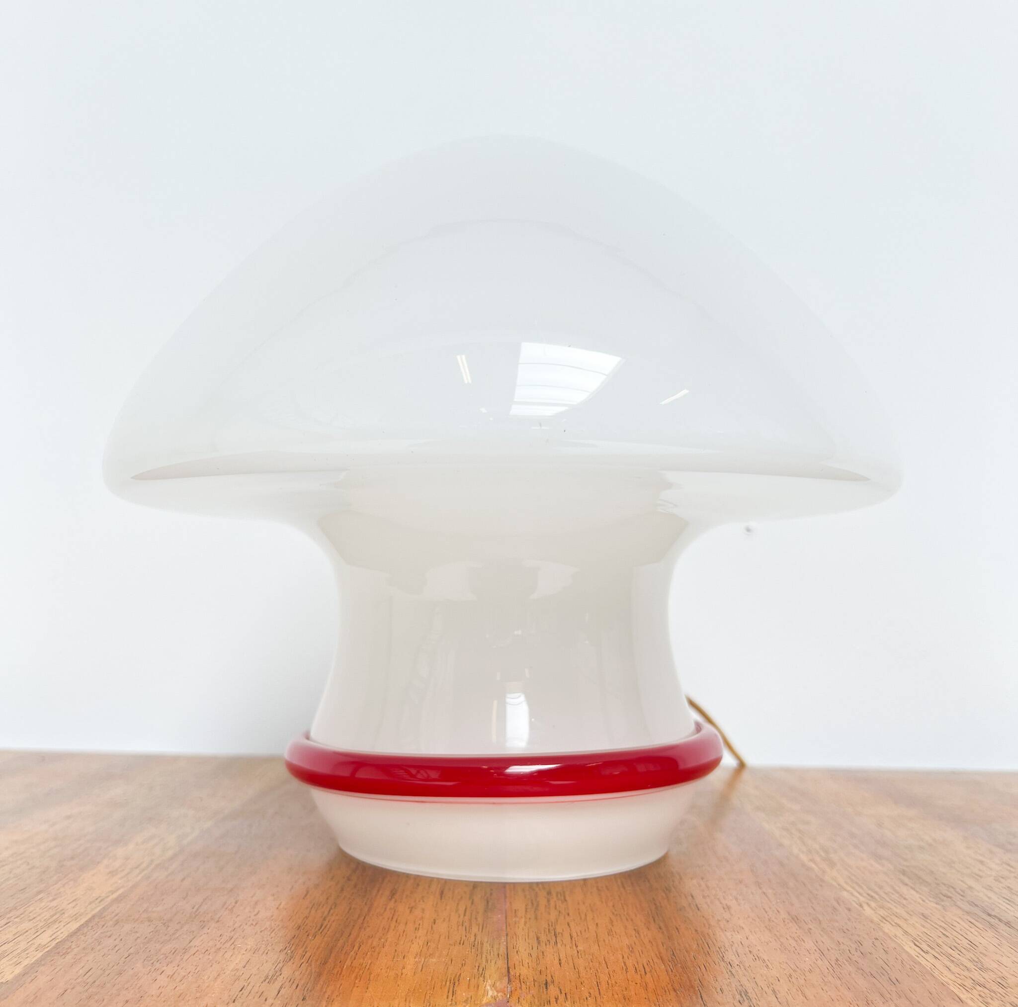 Murano glass mushroom table lamp by De Majo, 1970s