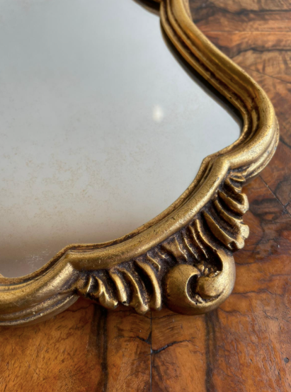Small mirror gilded wood 37x24cm