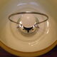 Suspension up and down, opaline lampshade, chrome metal, volvit system