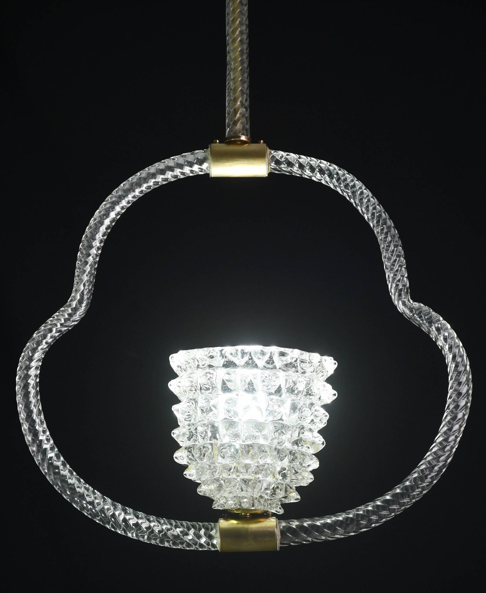 Extraordinary Clear Rostrato Murano Glass Chandelier by Barovier & Toso, 19