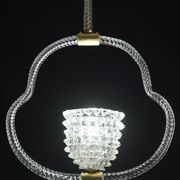 Extraordinary Clear Rostrato Murano Glass Chandelier by Barovier & Toso, 19
