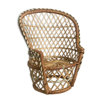 Emmanuelle rattan armchair for dolls or plant holders