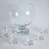 Glass Punch Bowl By Erkkitapio Siiroinen For Riihimaen Lasi, Finland 1970S