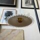 Paire de suspensions en verre blanc