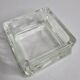 Vintage square Lumax catchall in thick transparent glass 11 x 11 x 6 cm
