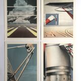 Set of 4 original lithographs by Peter Klasen, 1978. The air.