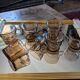 7 smoked cups – amber brown, 70s spirit
